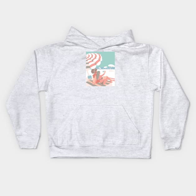 Beachy Kids Hoodie by Natalie Shaw Illustration